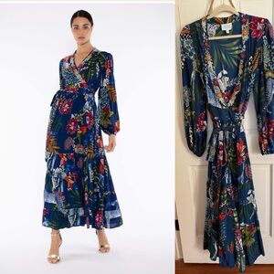 TAJ Jarah Maxi Wrap Dress Medium EUC